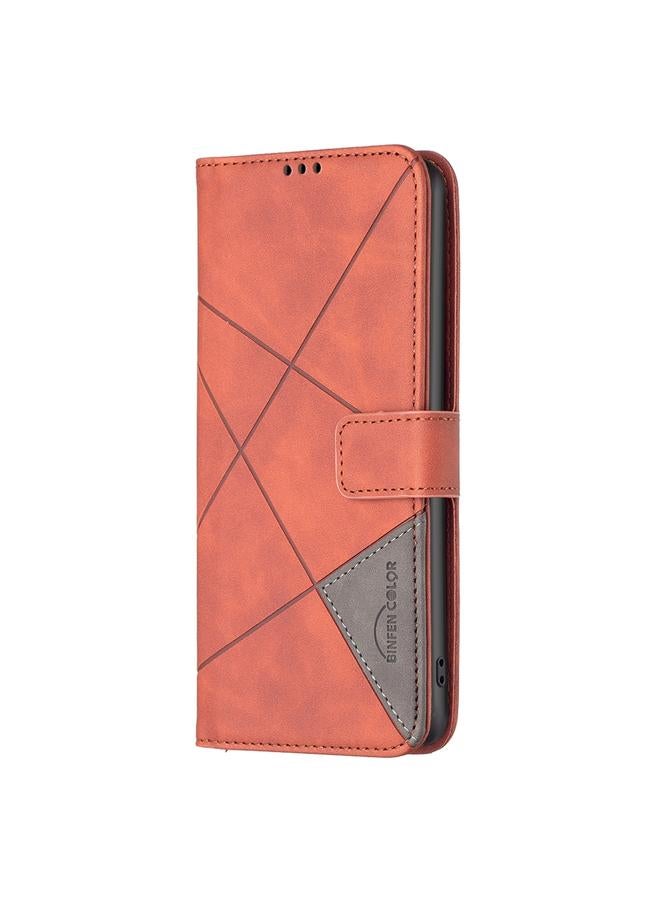 S-TOP Case For Honor 200 Smart / X7C Magnetic Buckle Rhombus Texture Leather Phone Case - Image 3
