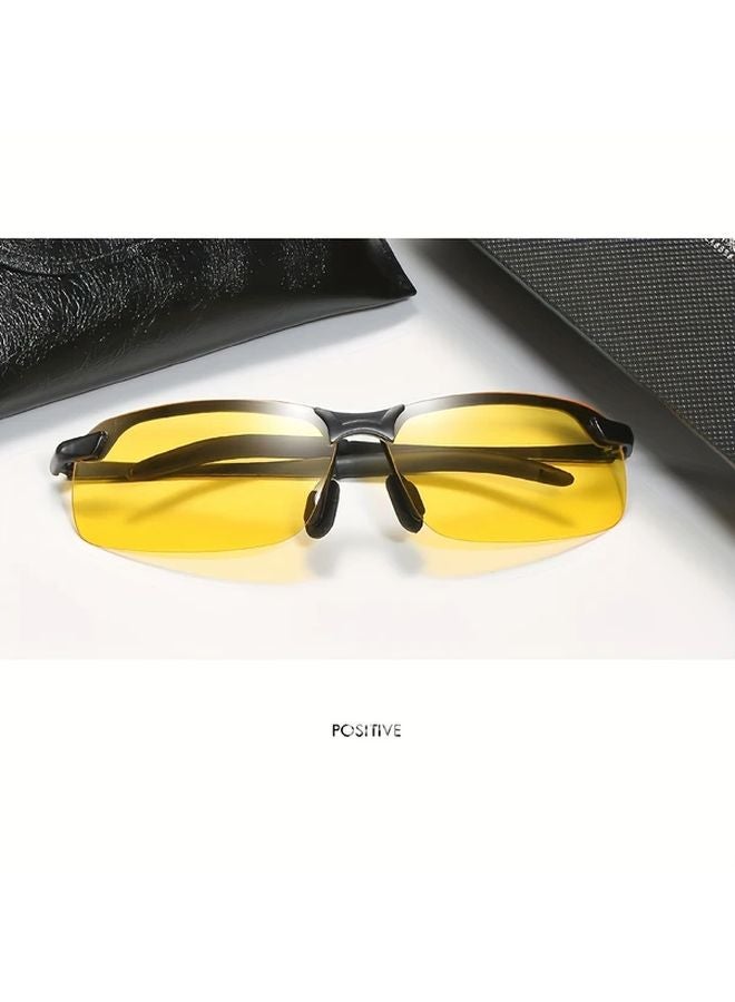 Modern Cycling Glasses Set With Night Vision Polarized Lens Case Bag And Cleaning Cloth - Image 5