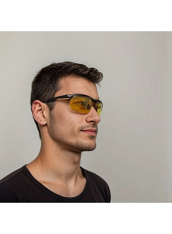 Modern Cycling Glasses Set With Night Vision Polarized Lens Case Bag And Cleaning Cloth - Image 1