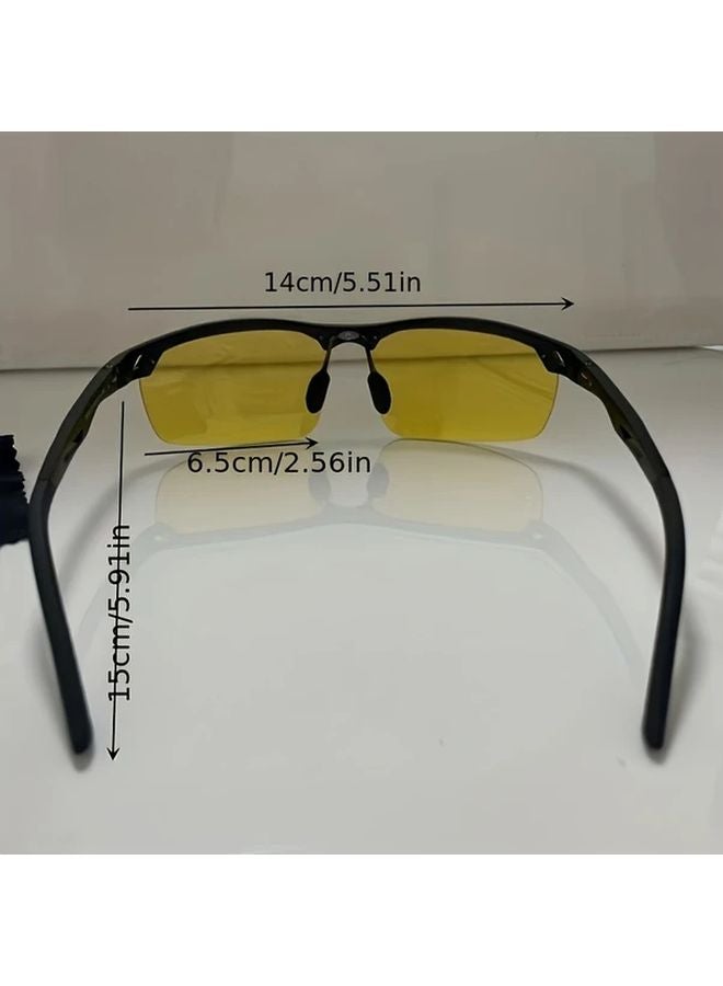 Modern Cycling Glasses Set With Night Vision Polarized Lens Case Bag And Cleaning Cloth - Image 4