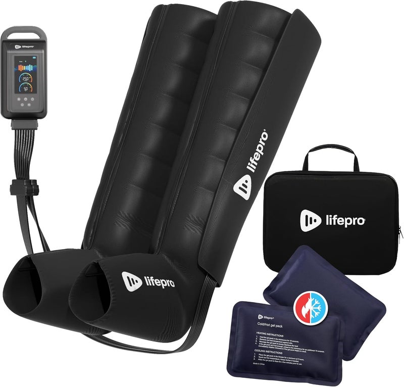 LifePro Air Compression Recovery System with Heat  8Chamber Full Leg Massage for Calf Thigh  Foot  Air Massage Wraps for Relaxation  Wellness  FSAHSA Eligible  Gift for Mom or Dad - Image 1