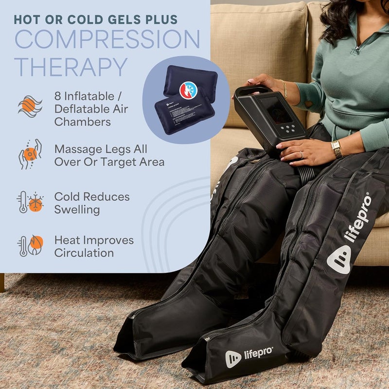 LifePro Air Compression Recovery System with Heat  8Chamber Full Leg Massage for Calf Thigh  Foot  Air Massage Wraps for Relaxation  Wellness  FSAHSA Eligible  Gift for Mom or Dad - Image 2