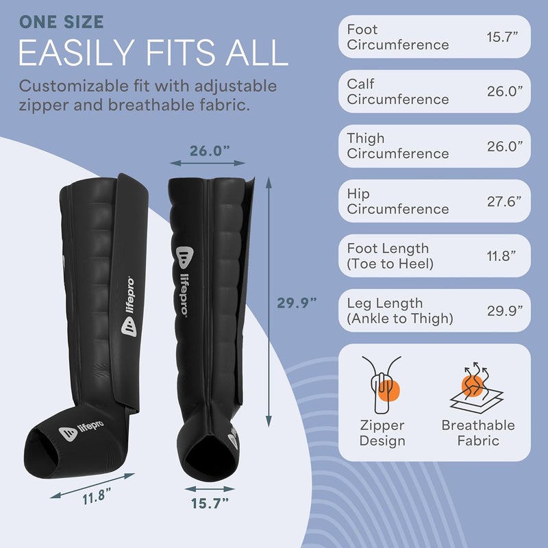 LifePro Air Compression Recovery System with Heat  8Chamber Full Leg Massage for Calf Thigh  Foot  Air Massage Wraps for Relaxation  Wellness  FSAHSA Eligible  Gift for Mom or Dad - Image 5