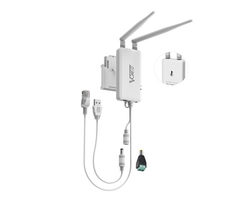 VONETS Industrial 2.4GHz WiFi Bridge Ethernet Wireless Repeater/Mini Router/WiFi Hotspot Extender/Signal Booster, USB/DC Powered, 2 RJ45 Ports for DVR, IP Camera, PLC, PS3, Network Devices VAP11S - Image 1