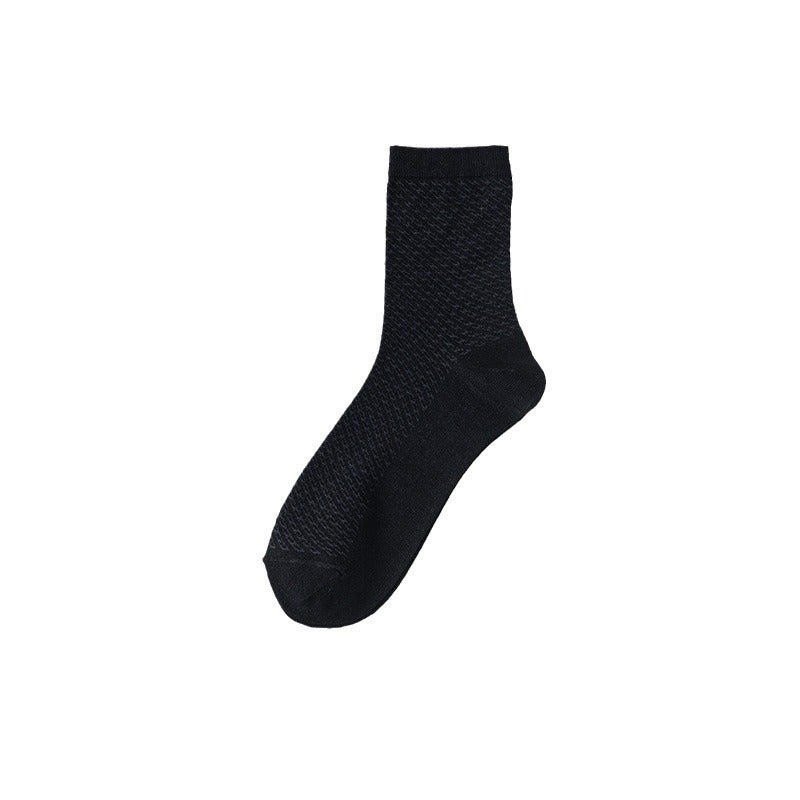 Bamboo Fiber Men's Mid-Calf Socks, Breathable Antibacterial Anti-Odor Moisture-Wicking for Summer - Image 4