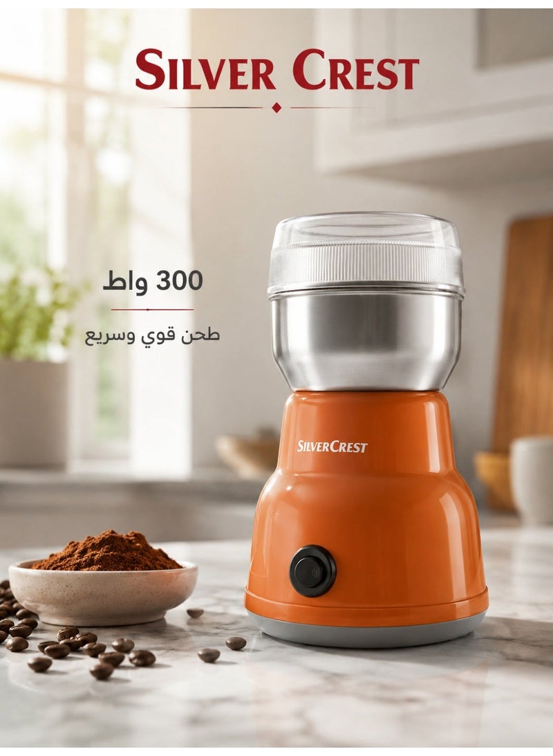 Silver Crest SIL-241 Coffee and Spice Grinder - 300 Watts Stainless Steel Blades Fast and Precise Grinding - Image 3