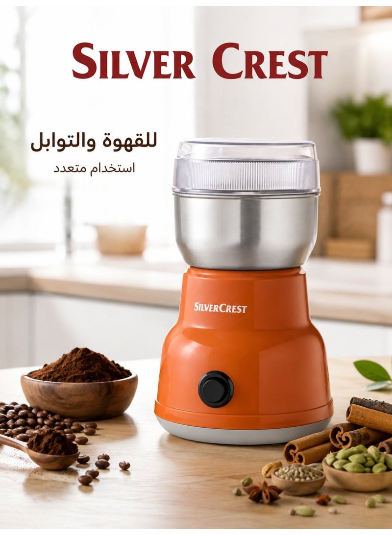 Silver Crest SIL-241 Coffee and Spice Grinder - 300 Watts Stainless Steel Blades Fast and Precise Grinding - Image 4