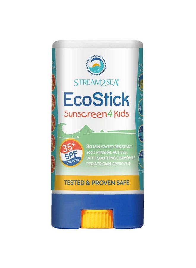 STREAM 2 SEA Ecostick Spf 35 Mineral Sunscreen Stick Sweat And Water Resistant Sunblock Usda Approved Biodegradable Paraben Free And Reef Safe Sunscreen Protection Against Uva Uvb (Ecostick Kids) - Image 1
