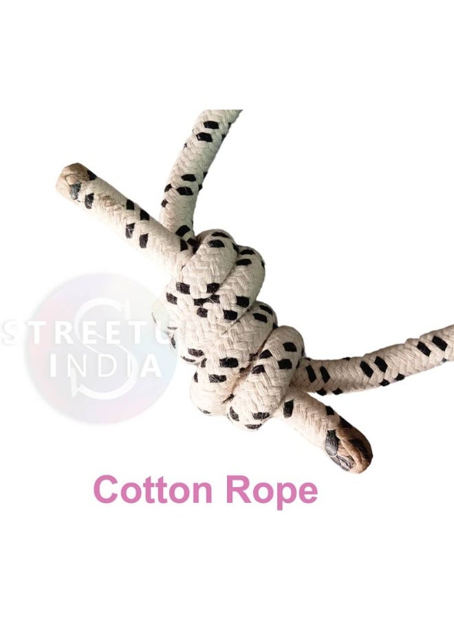 Streetup India streetup india Iyengar Yoga Wall Rope 10FT with Fastener Cotton Yoga Strap  (White) - Image 2
