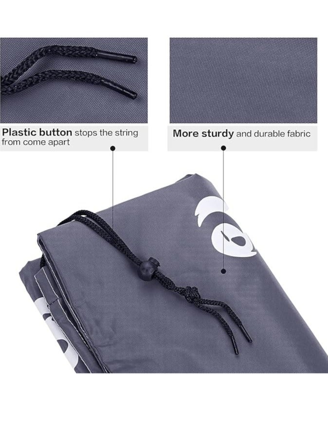 Anmi 2-Pack XL Travel Laundry Bag, Machine Washable Dirty Clothes Organizer, Large Enough to Hold 4 Loads of Laundry, Easy Fit a Laundry Hamper or Basket (Grey+Pink) - Image 4