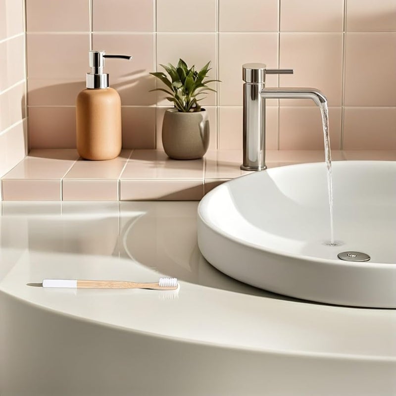 10Pcs Soft White Bristles Toothbrush Set Non Slip Handle Eco Friendly Travel Oral Care - Image 5