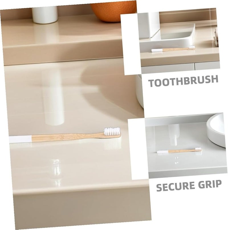 10Pcs Soft White Bristles Toothbrush Set Non Slip Handle Eco Friendly Travel Oral Care - Image 4