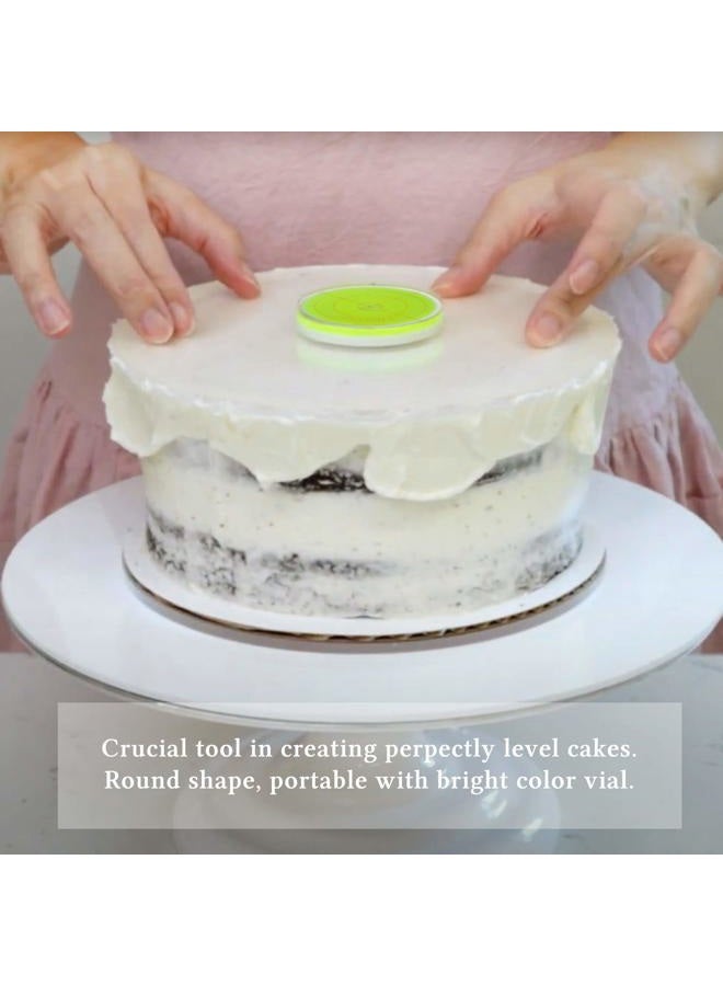 Lacupella Round Bubble Level For Use With Buttercream Acrylic Disk To Achieve Perfectly Level Tiered Cake Design In All Direction - 2.35" (60mm) Diameter - Image 2
