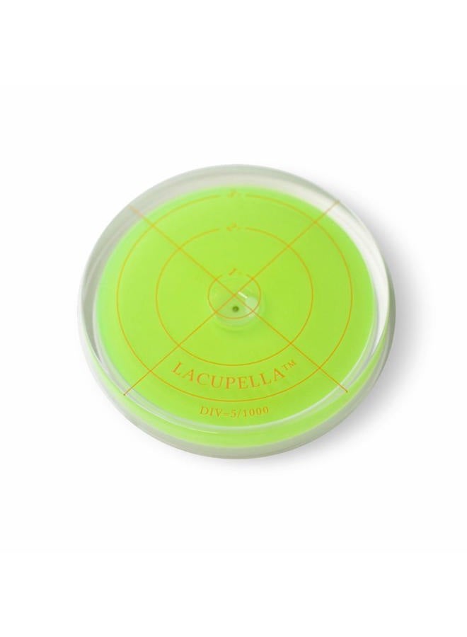 Lacupella Round Bubble Level For Use With Buttercream Acrylic Disk To Achieve Perfectly Level Tiered Cake Design In All Direction - 2.35" (60mm) Diameter - Image 1