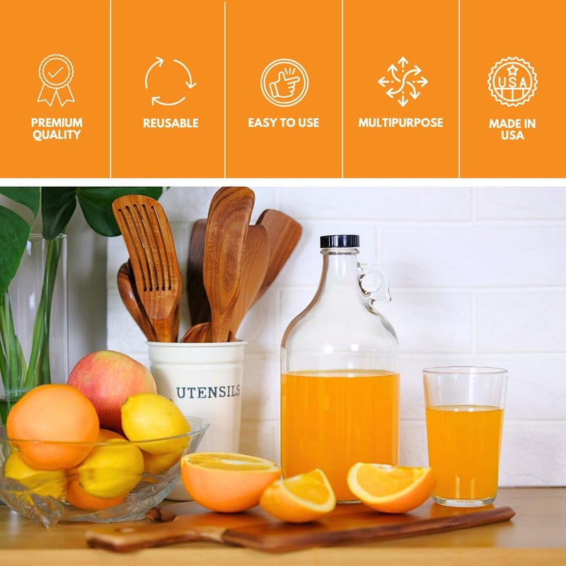 FastRack 1 gal Jug W/Twin bubble Airlock, Polyseal Lid, #6.5 Drilled Stopper - Image 5