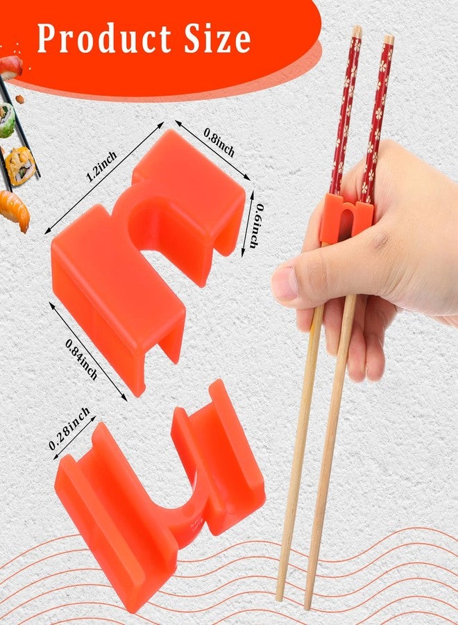 Patelai 5 Pairs Reusable Chopstick Helpers Practice Chinese Chop Stick Training Chopsticks for Many Age, Adult, Beginner, Trainers or Learner(Retro Color) - Image 2