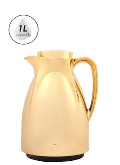 Valk Double Wall Glass Anti-Leakage Wide Mouth Vacuum Flask Gold 1 L 04-367  - Image 1