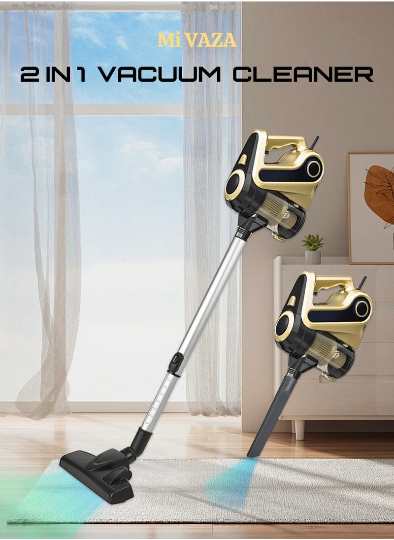 Mi VAZA - 2-in-1 Corded Vacuum Cleaner – Portable Vacuum Cleaner - Handheld Vacuum Cleaner - 600W and 18000PA - Upright Vacuum Cleaner - Dust Removal Tools for Floors, Carpets, Desktops, Sofas, Windows, Bed, Corner - Image 1