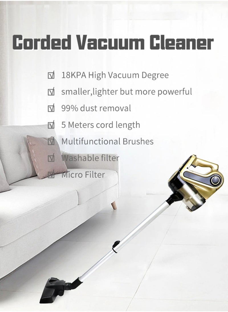 Mi VAZA - 2-in-1 Corded Vacuum Cleaner – Portable Vacuum Cleaner - Handheld Vacuum Cleaner - 600W and 18000PA - Upright Vacuum Cleaner - Dust Removal Tools for Floors, Carpets, Desktops, Sofas, Windows, Bed, Corner - Image 1