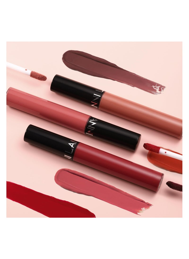 LANGMANNI Matte Lipstick: 12 Classic Colors, Non-Stick Cup Lip Gloss(#09)  - Image 3