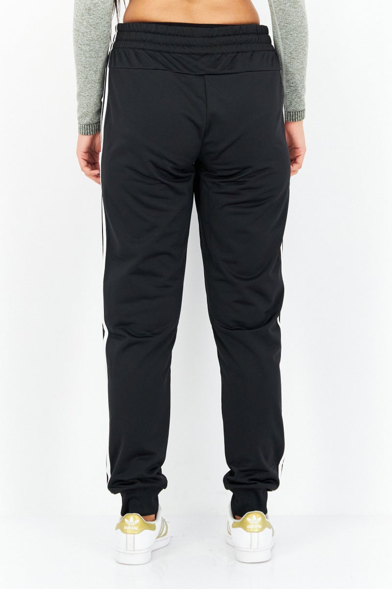 Adidas سروال رياضي نسائي بتصميم لوجو العلامة التجارية، أسود/أبيض - Image 2