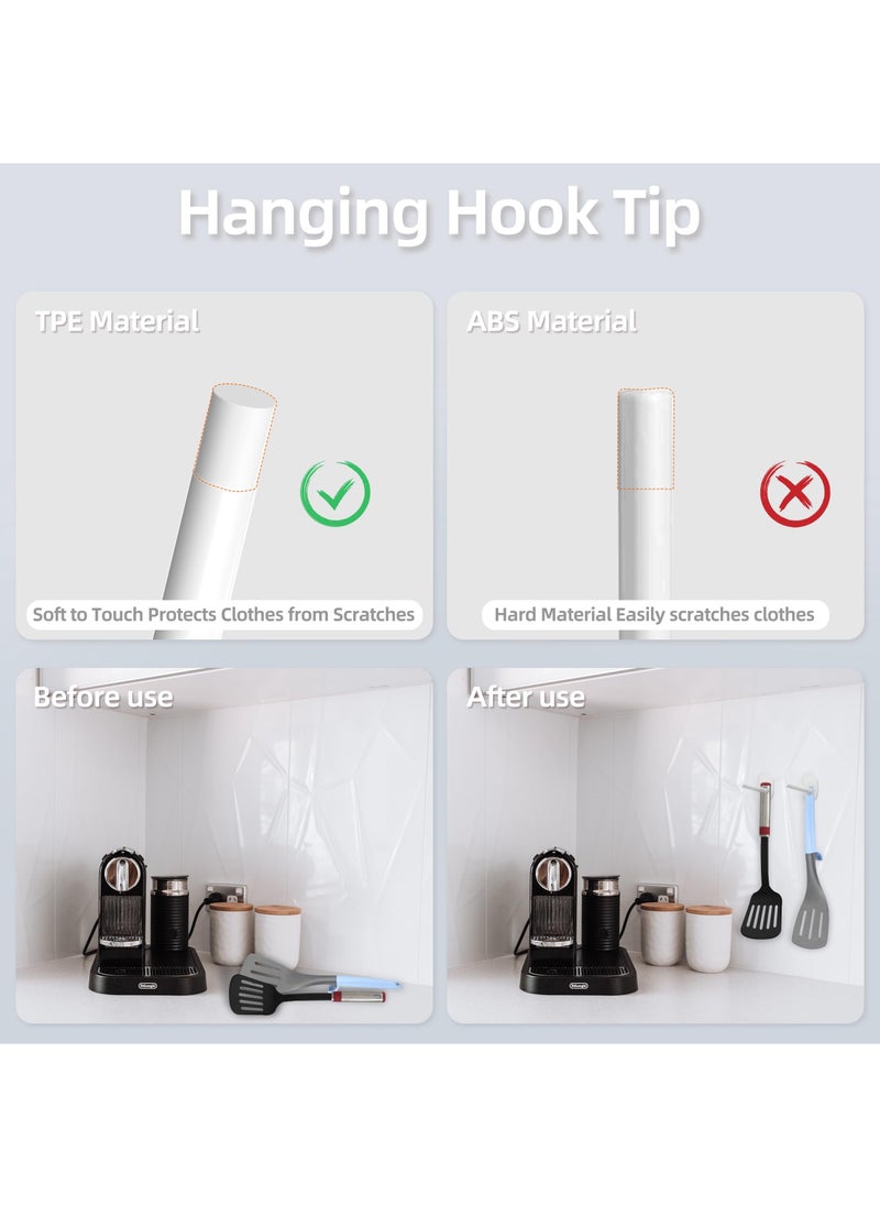 KASTWAVE - Adhesive Wall Hooks - No Tools, Easy to Use Multi-Function Utility Hooks, Small Sticky Hooks for Hanging Oven Mitts, Kitchenware, Clothes, Towels, Hats, Keys (6 Pack) - Image 1