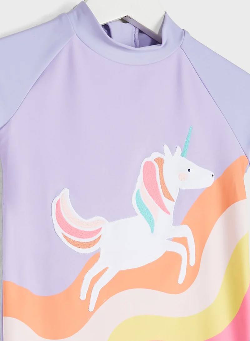 Marks & Spencer Kids Unicorn Print Swimsuit
