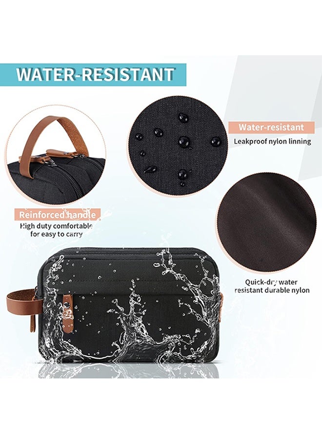RollsTimi  Men Toiletries Organizer Bag Travel Wash Bag for Cosmetics and Essentials Capacity,Black - Image 3