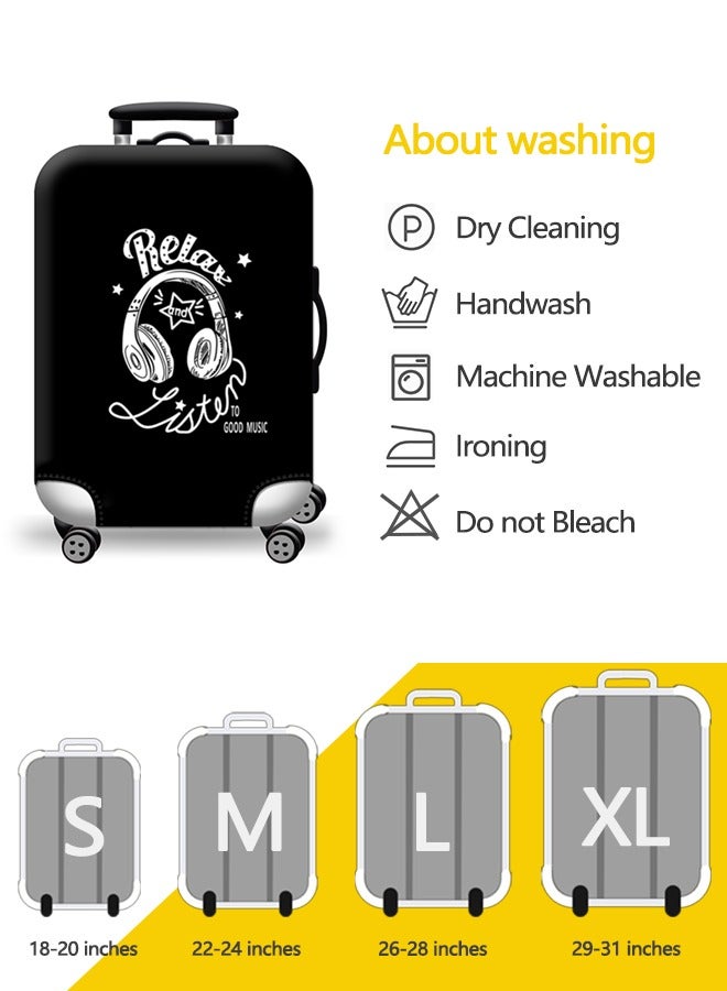 HomarKet Travel Luggage Cover Washable Suitcase Cover Suitcase Protector Anti-scratch Suitcase Cover Fits 18-32 Inch Luggage - Image 3