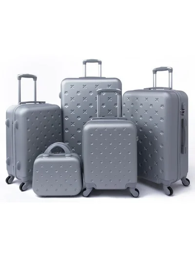 LIMRA Travel bags consisting of 5 luggage bags with a solid and strong design, size 28"24"20"16"12"inches silver