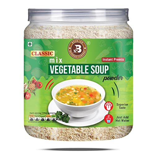Brew Lab Delicious & Healthy Classic Instant Mix Vegetable Soup Powder | Ready To Drink | 250 gm (Classic Mix Vegetable) - Image 1