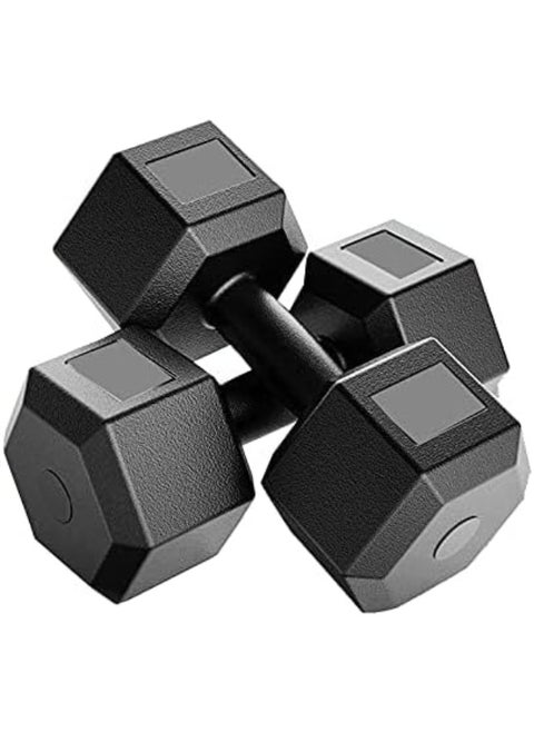 PVC Dumbbell Set (Multi-Color) 1 Pair of Hex Dumbbells