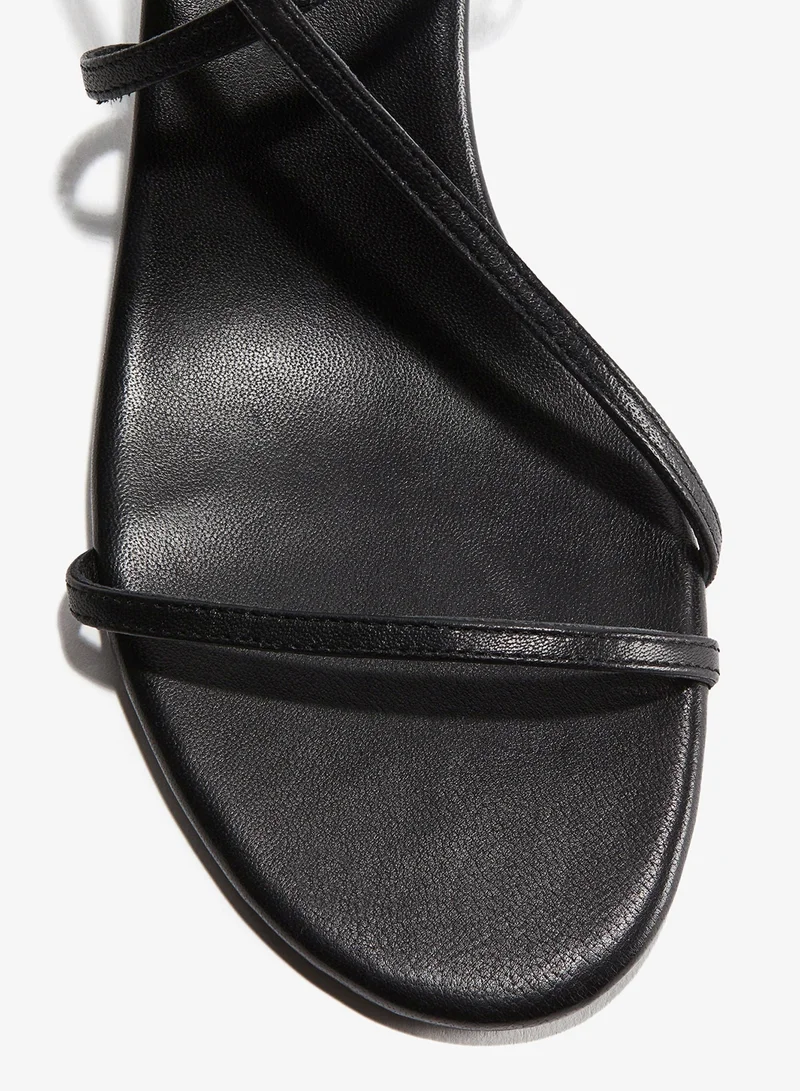H&M Kitten-heeled leather sandals