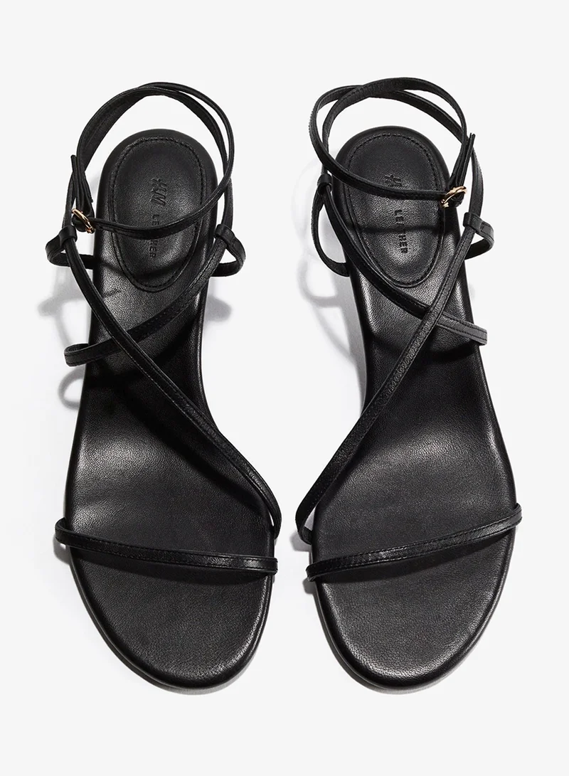 H&M Kitten-heeled leather sandals