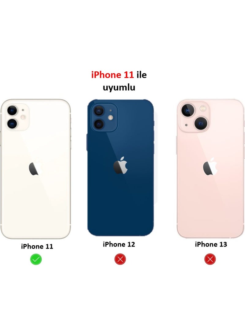 privacy Apple iPhone 11 Hidden Ghost 5D Full Covering Unbreakable Glass (Black)  - Image 2