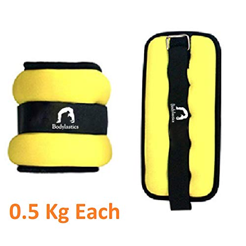 Bodylastics Ankle & Wrist Weights Pair 0.5kg each (0.5kg x 2pcs) for Legs & Arms, Neoprene Adjustable Strap for Men & Women, Soft & Durable for Fitness, Walking, Jogging, Gym & Strength Training - Image 2