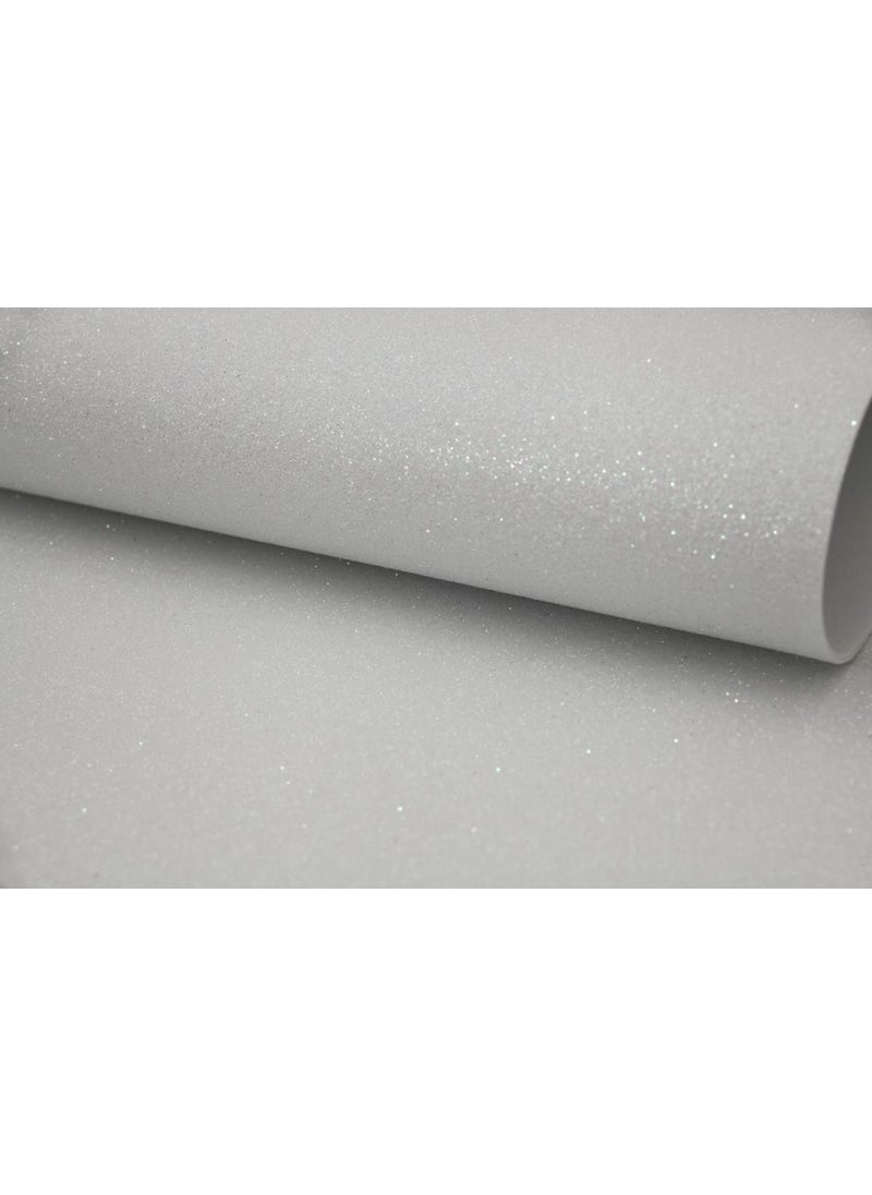 Bafix Eva Glitter 2.0 MM 50X70 Cm White 10 Pieces (1 Pack of 10 Pieces) 