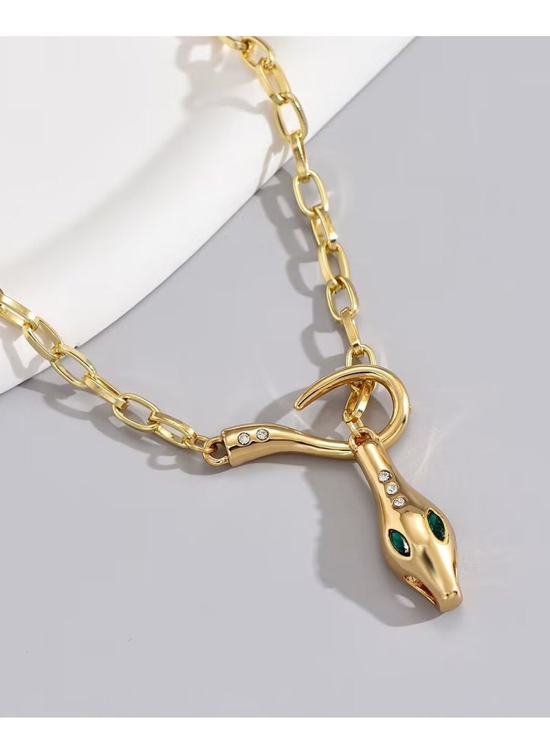 Generic - Metal snake necklace - Image 1