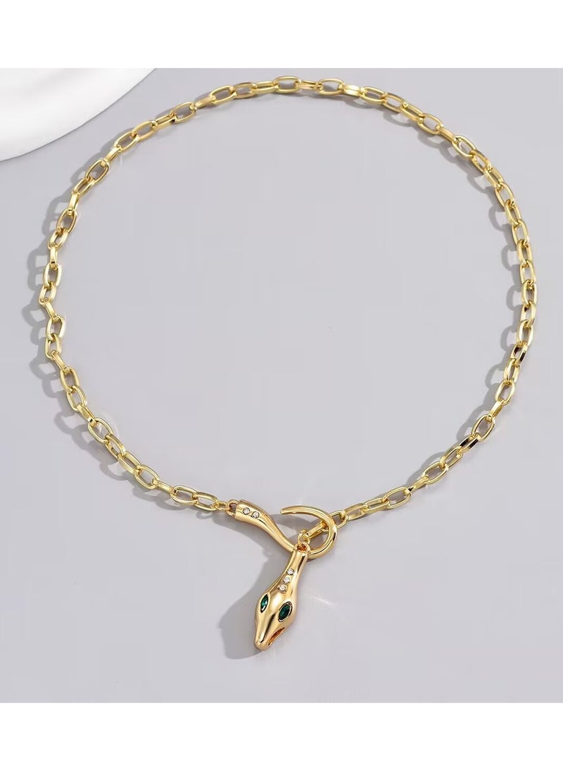 Generic - Metal snake necklace - Image 1