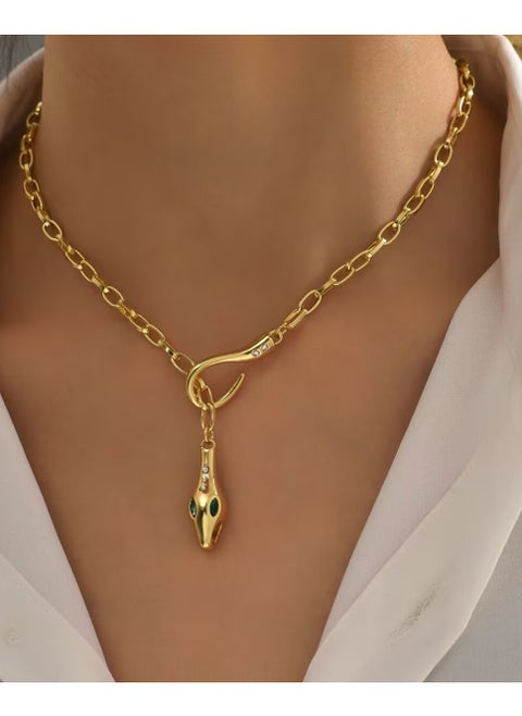 Metal snake necklace