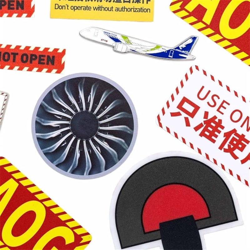 ملصقات محرك AOG الفلورية ذاتية اللاصق 3M ملصقات ثقافة الطيران - Image 1