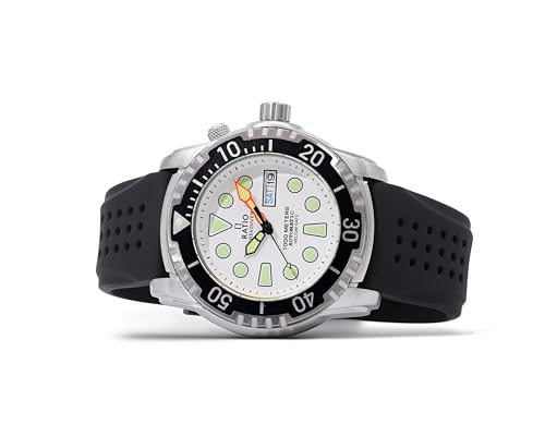 RATIO FreeDiver HeliumSafe Dive Watch Sapphire Crystal Automatic Diver Watch 1000M Water Resistant Diving Watch for Men White - Image 3