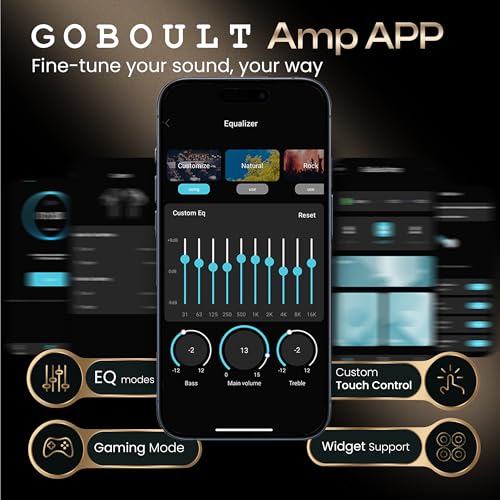 GOBOULT Raven in Ear TWS Earbuds with 70H Playtime, App Support, Quad Mic ENC, 50ms Ultra Low Latency, Dual Device Pairing, 10mm Driver, BTv 5.4 Wireless Earbuds (Champagne) - Image 4