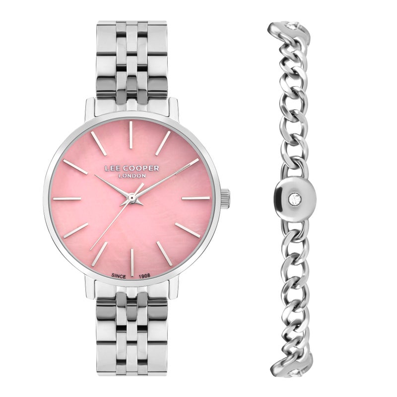 LEE COOPER Women’s Analog Pink Mop Dial Watch – LC07857.380 - Image 1