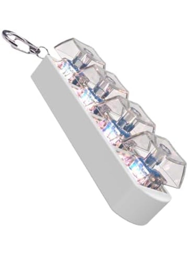 سلسلة مفاتيح فidget لوحة المفاتيح، لعبة فidget لوحة المفاتيح، ضوضاء النقر، ألعاب للمراهقين والبالغين، ملحقات سلسلة مفاتيح نقر الأصابع تخفيف التوتر للبالغين - Image 1