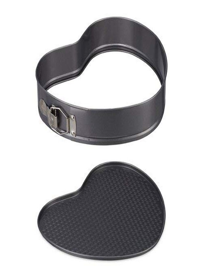 RINKLE TRENDZ 3 Pcs Set Heart Shape Cake Mould Teflon Non Stick Removable Baking tin Black - Image 3