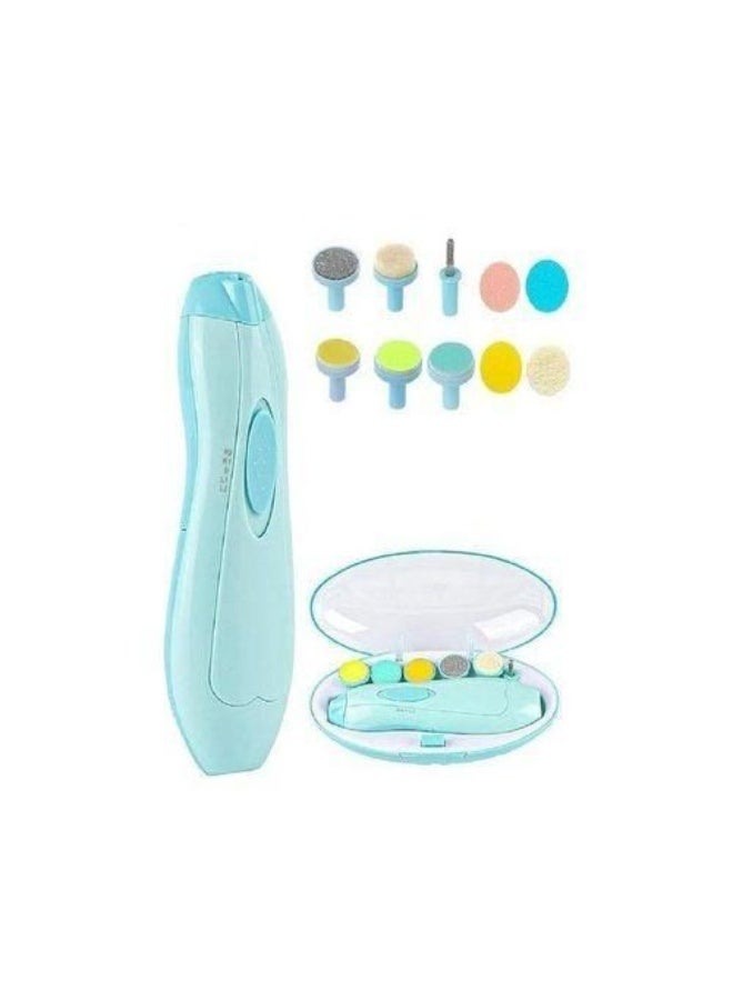 Baby Electric Nail Trimmer Kit with Multiple Grinding Heads, Aqua
