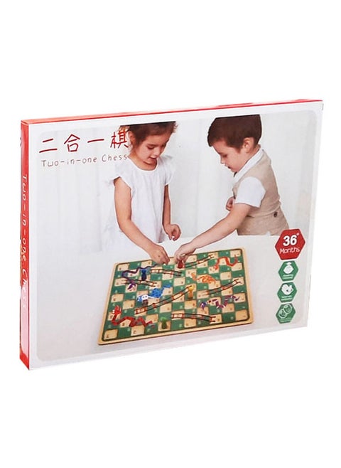 Wooden Snakes & Ladders and Ludo 2 in 1 Game for kids