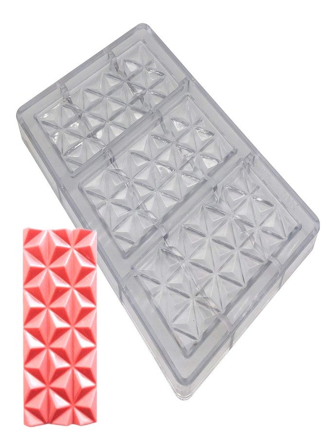 Goldbaking Polycarbonate Pyramidal Bar Chcoolate Mold Large Poly-carbonate Candy Mould - Image 1