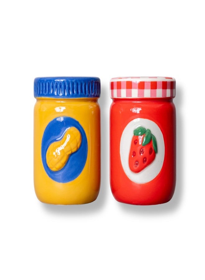 ban.do Set of 2 Decorative Candle Holders, Unique Votive Candle Stick Decor, Mini Jar Candle Holders for Table Centerpiece (Peanut Butter and Jelly) - Image 1